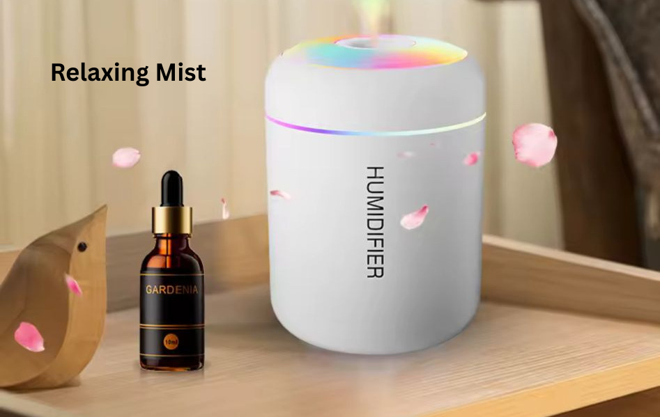 Mini USB Air Humidifier & LED Aroma Diffuser – For Home, Car & Bedroom