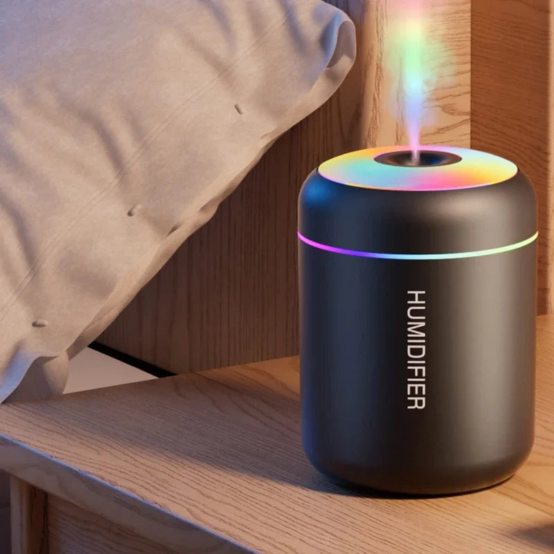 Mini USB Air Humidifier & LED Aroma Diffuser – For Home, Car & Bedroom